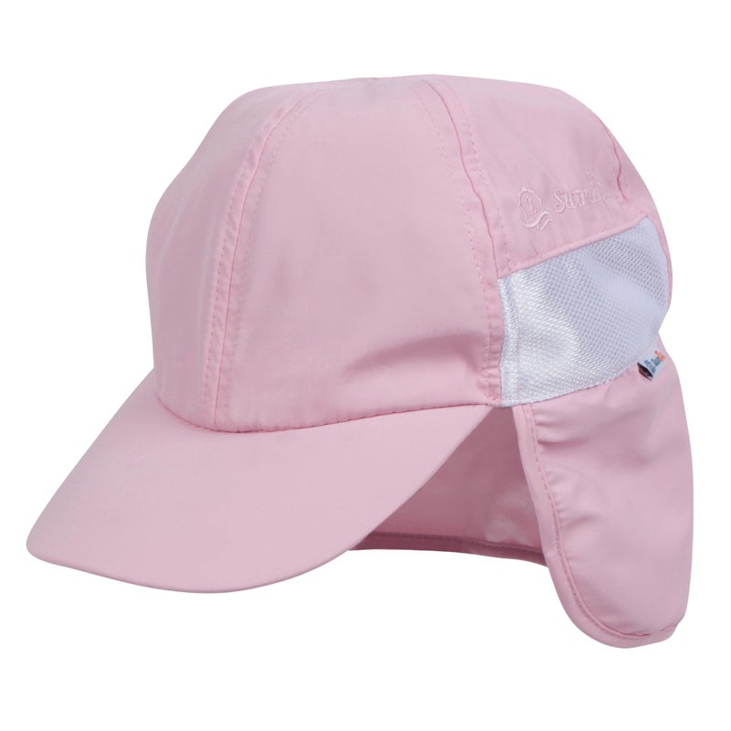 SwimZip Sun Hat with Neck Flap | UPF 50+ Protection for Baby, Toddler, and Kids Pink - Image 1